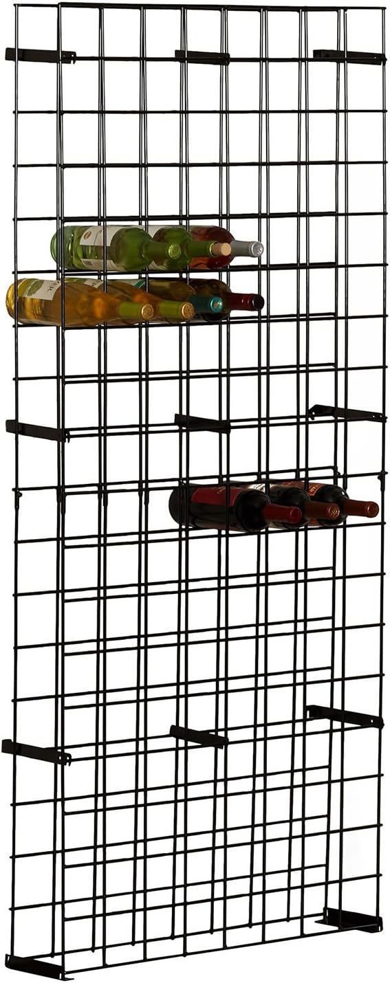 Rosehill Wine Cellars 144-Bottle Black Metal Lattice Wine Rack