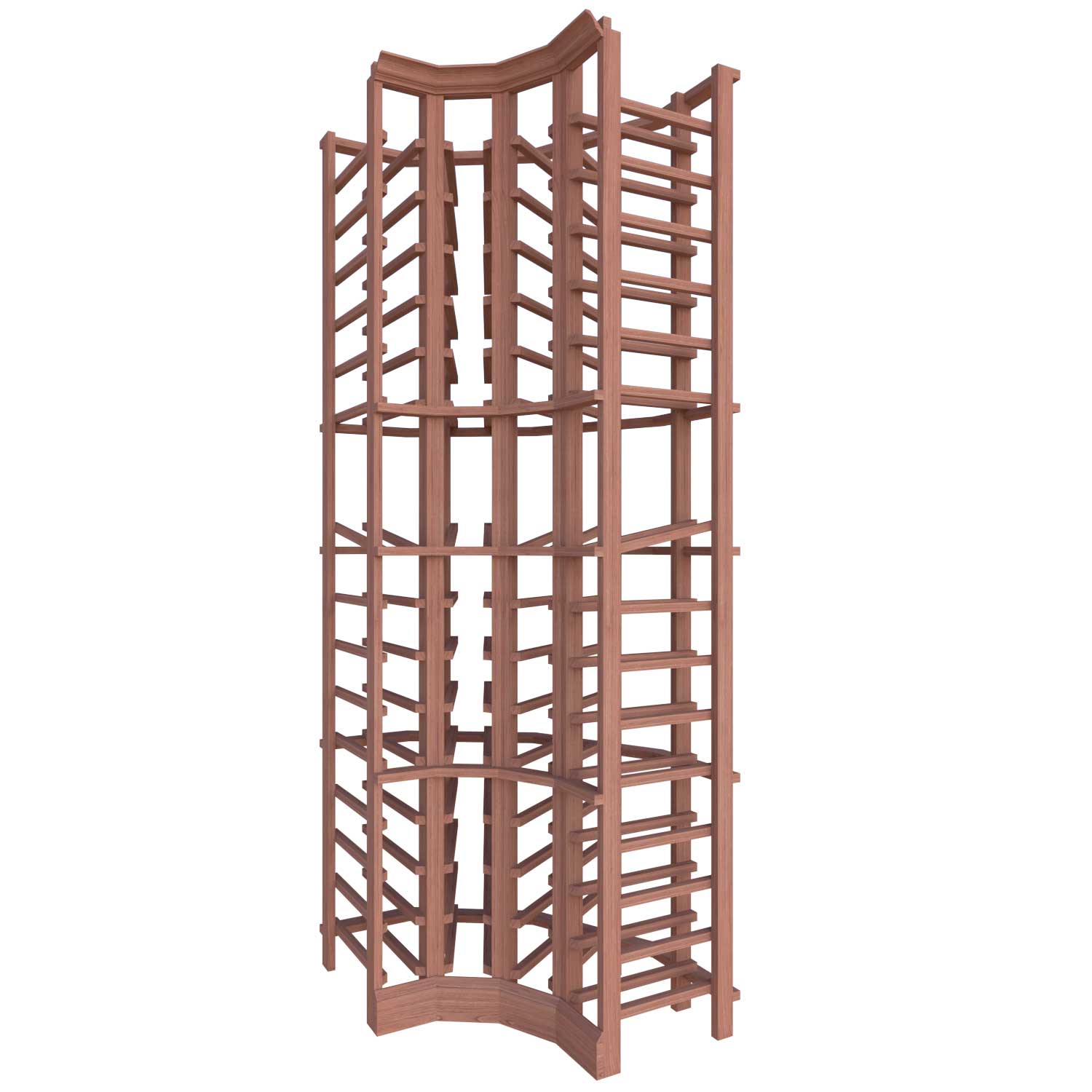 Curved Corner Wine Rack - Premier Cru Premium Wooden Racking