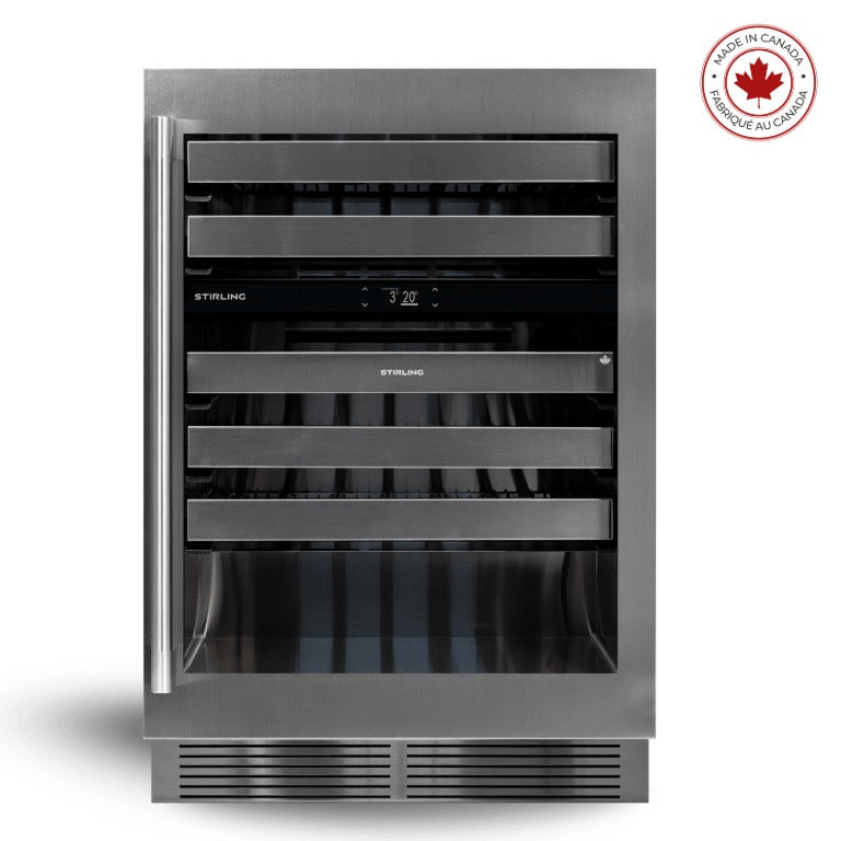 S4-D200SS/PANR: 24" Dual Zone Wine Cooler - Made in Canada