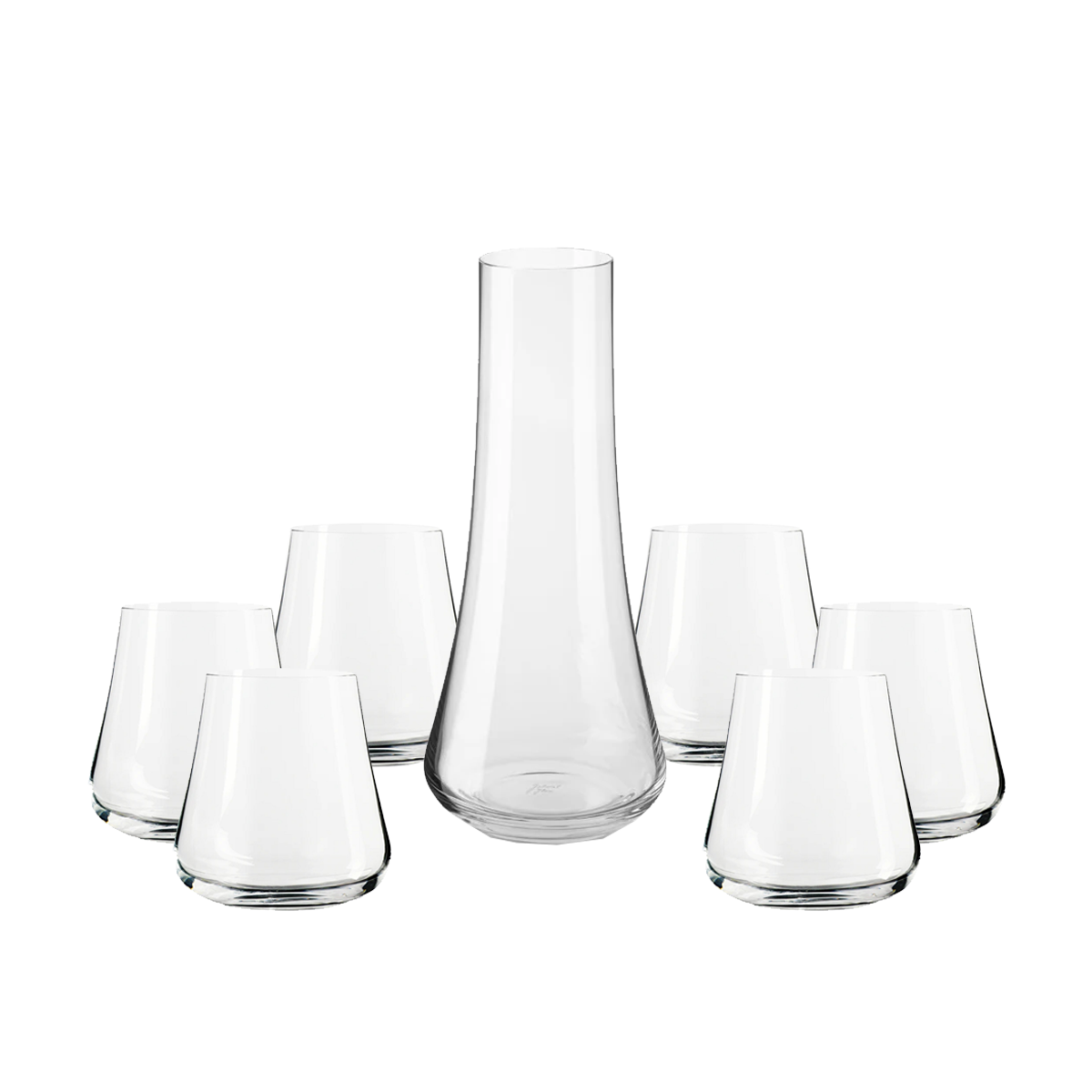  Flat Bottom Crystal Decanter+Gabriel-Glas DrinkArt Glasses Image1
