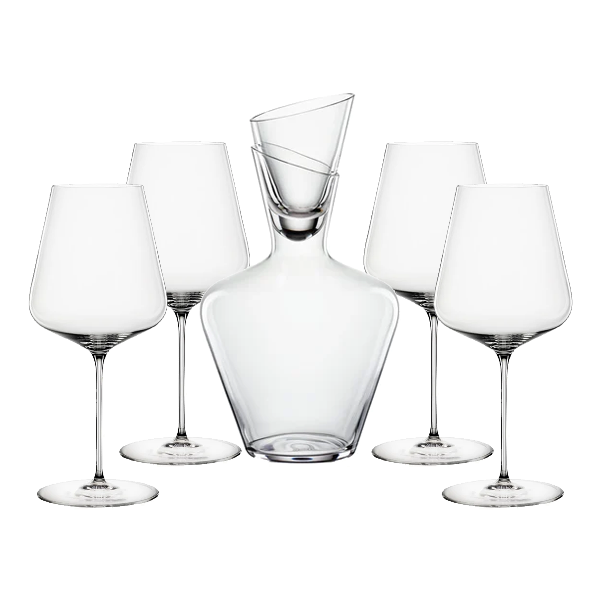 Definition Wine Carafe + 4 Bordeaux Wine Glass Set