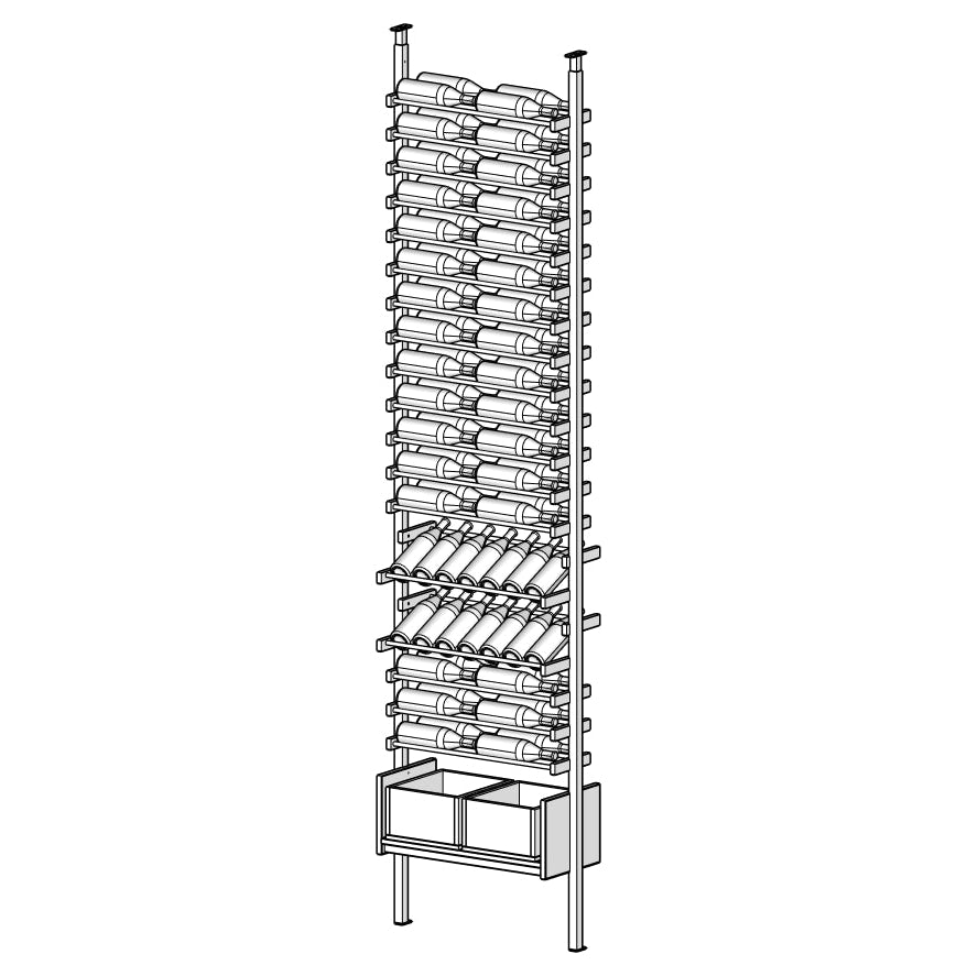 Ensemble Wine Rack with bottles arranged on shelves