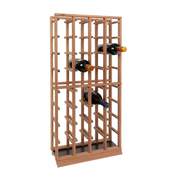 Individual Bottle 4 Column Wine Rack - Redwood