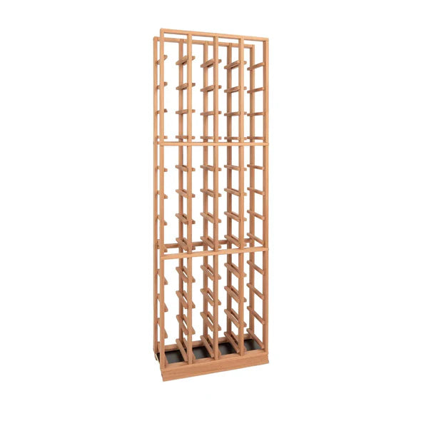 Modular Redwood Wine Racking Individual Bottle 4 Column Wine Rack - Redwood