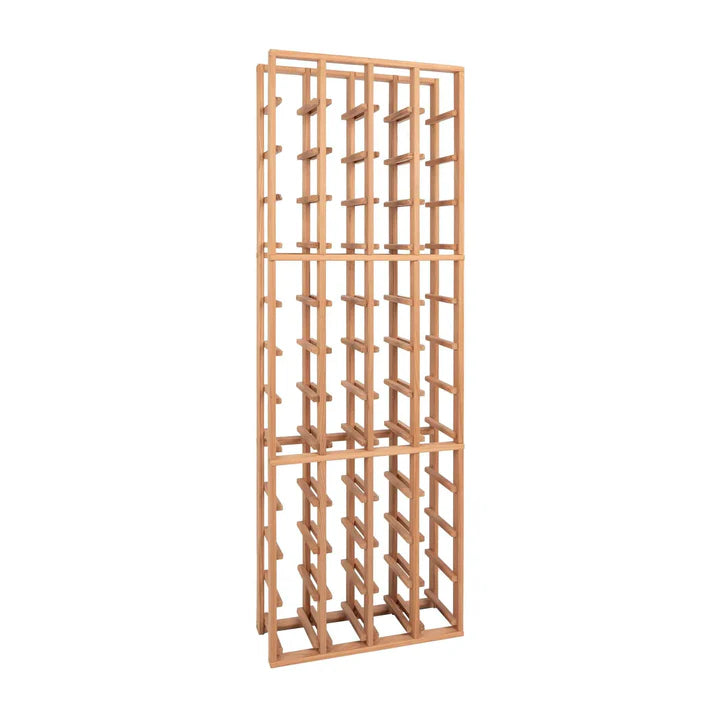 Modular Redwood Wine Racking Individual Bottle 4 Column Wine Rack - Redwood 48" High - 48 Bottles (F02B)