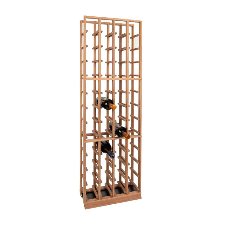 Modular Redwood Wine Racking Individual Bottle 4 Column Wine Rack - Redwood