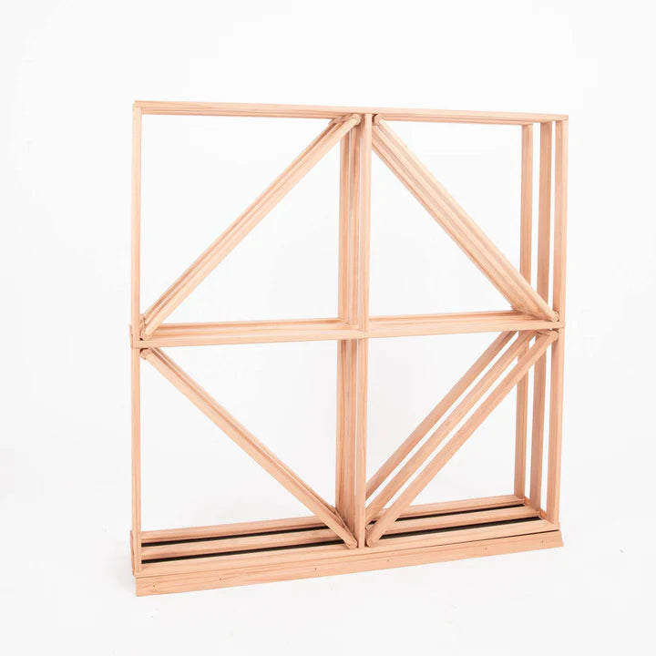 Modular Redwood Wine Racking F05 Diamond Wood Wine Rack