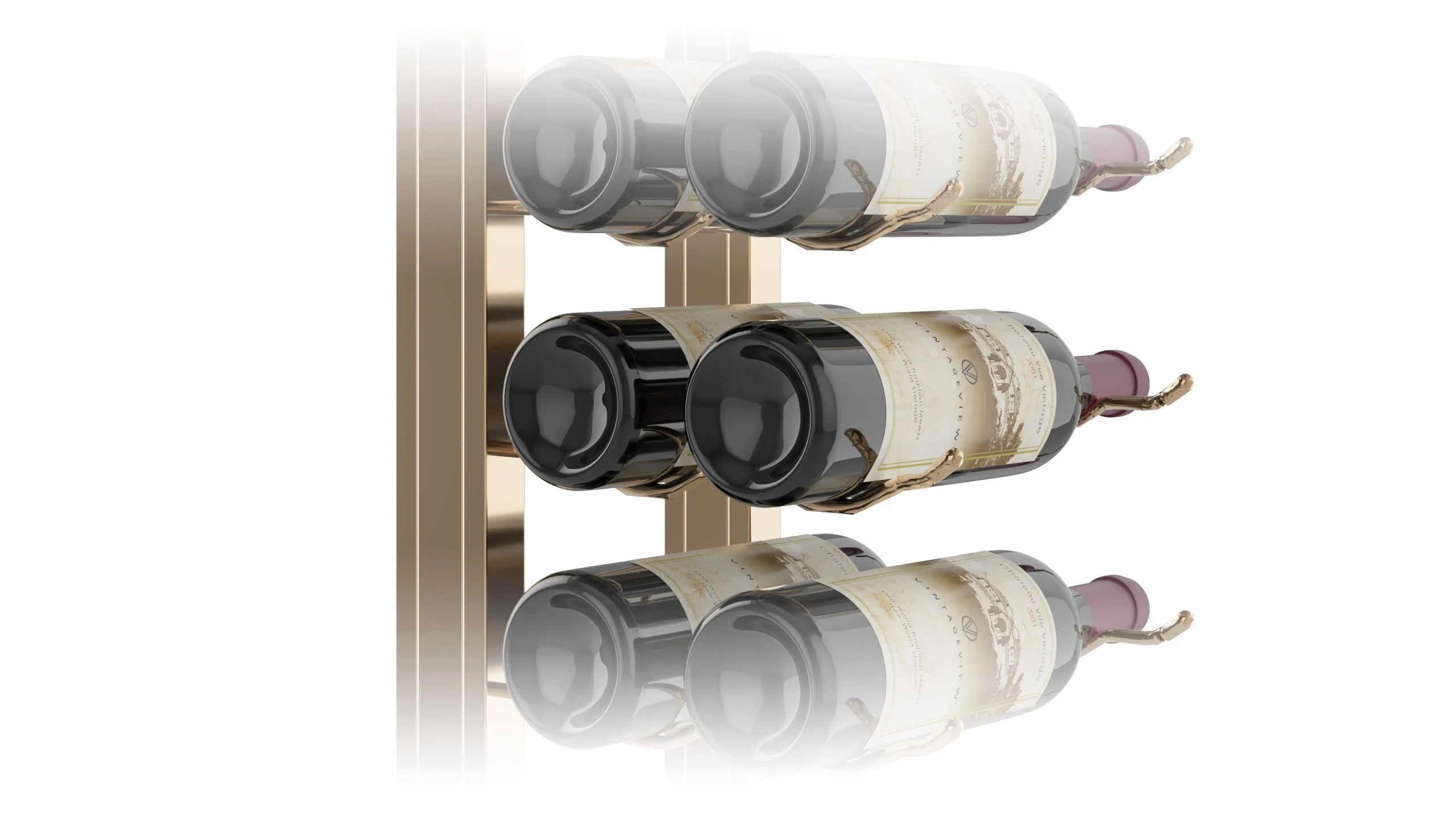 W Series Single Sided Floating Wine Rack 10 (floor-to-ceiling display)