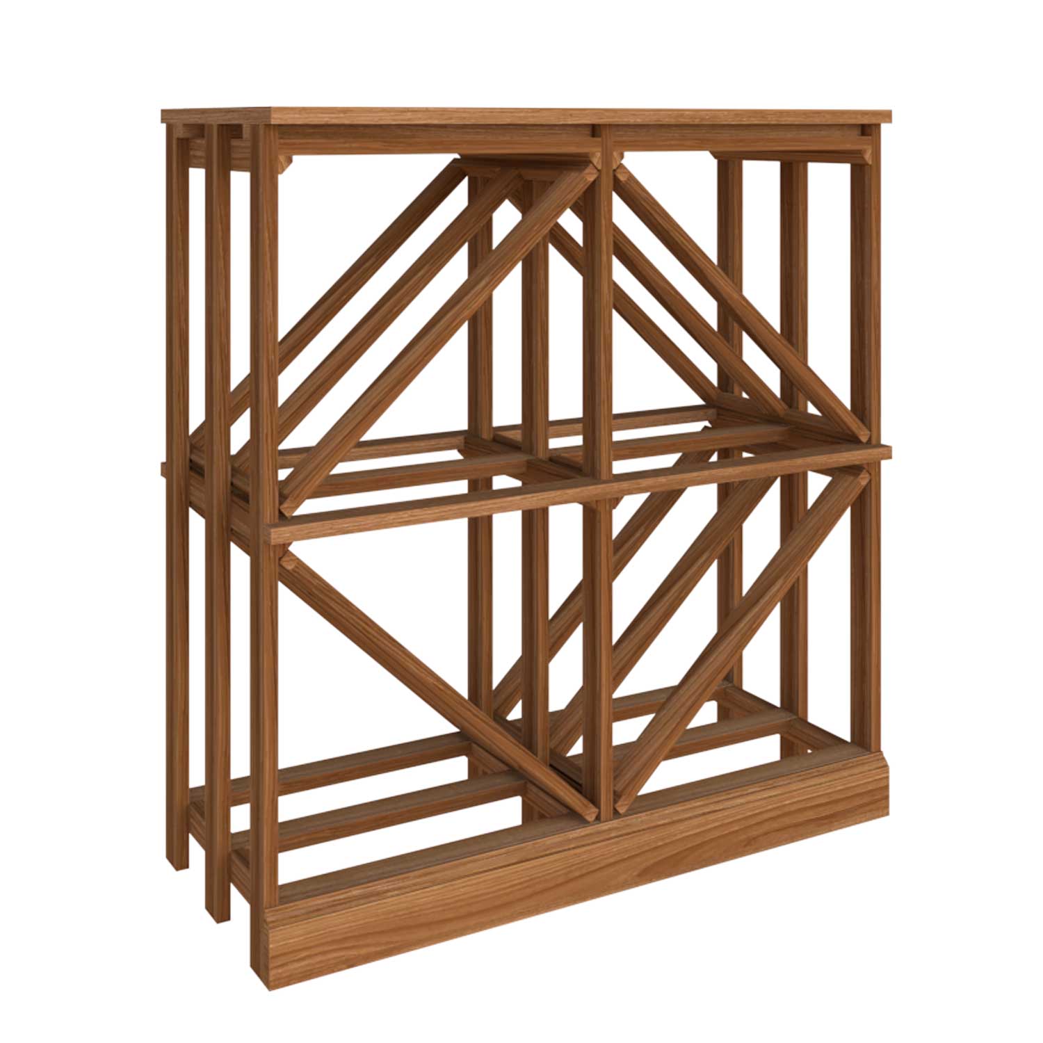 Half Height Diamond Bin - Premier Cru Premium Wooden Racking