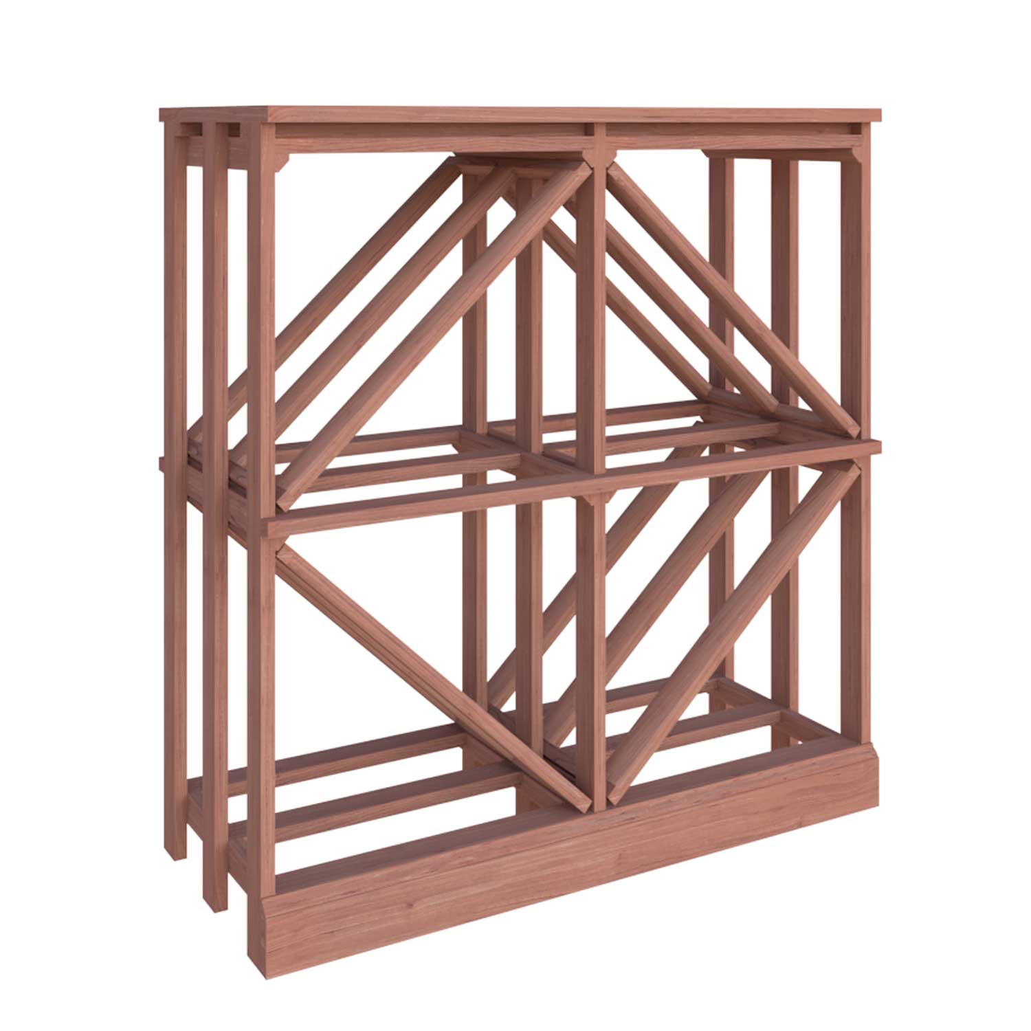 Half Height Diamond Bin - Premier Cru Premium Wooden Racking