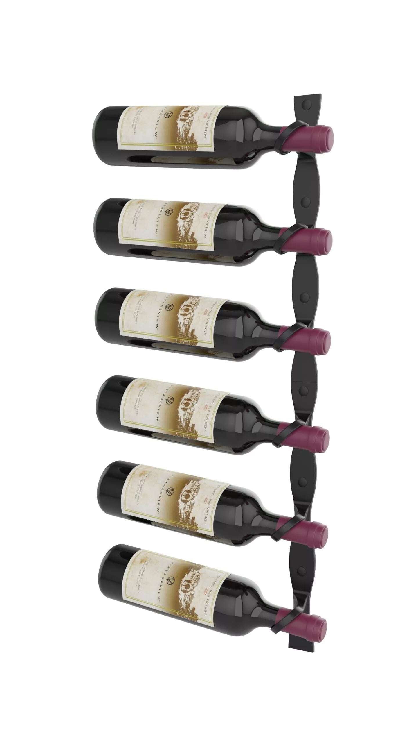 R Series Helix Single 30 (minimalist wall mounted metal wine rack kit)