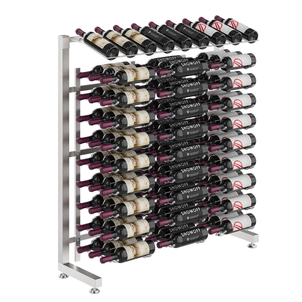 W Series Single Sided Island Display Rack Presentation Row 3 (freestan