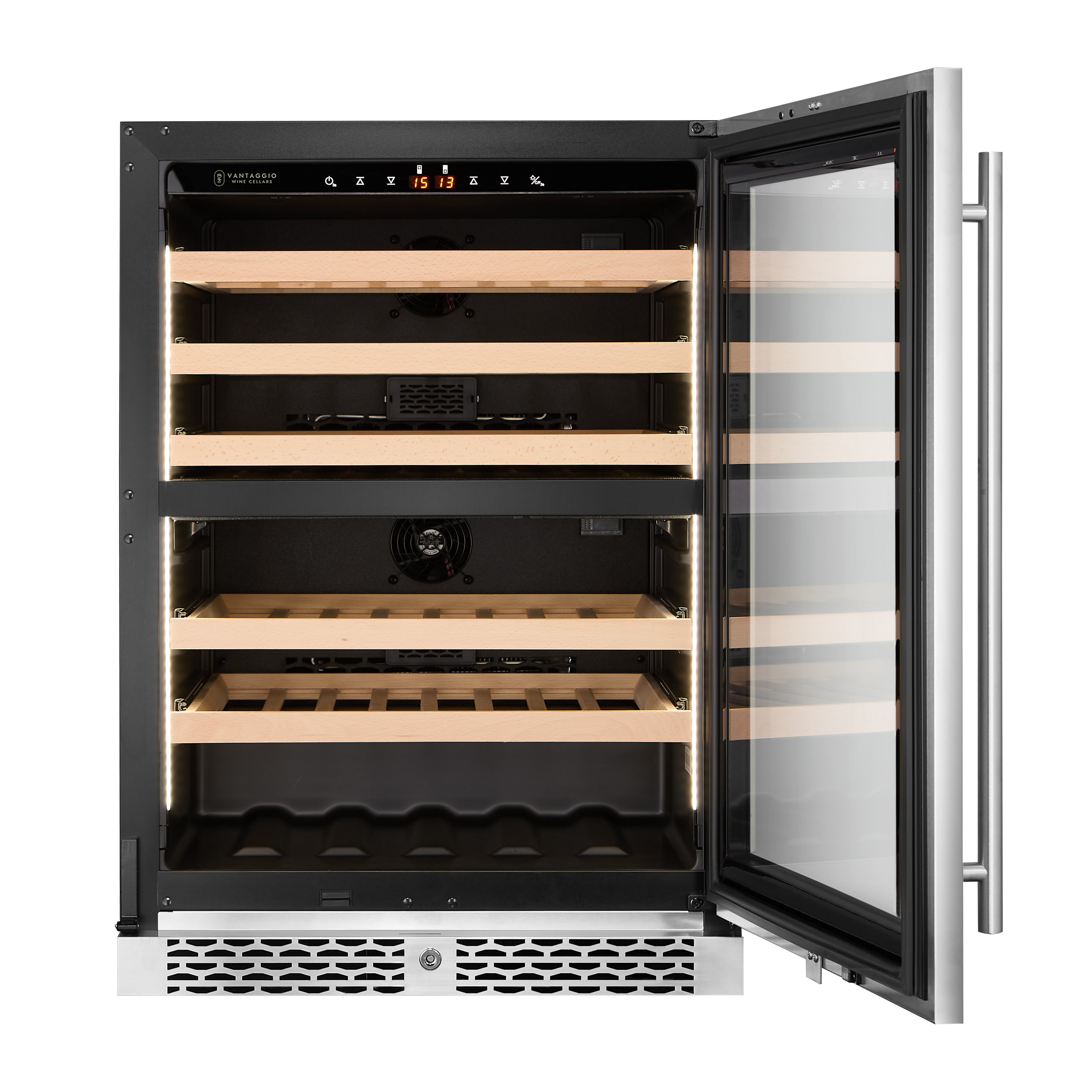 Vantaggio Wine Cellars Vantaggio V54 Dual Zone Stainless Steel Wine Cabinet