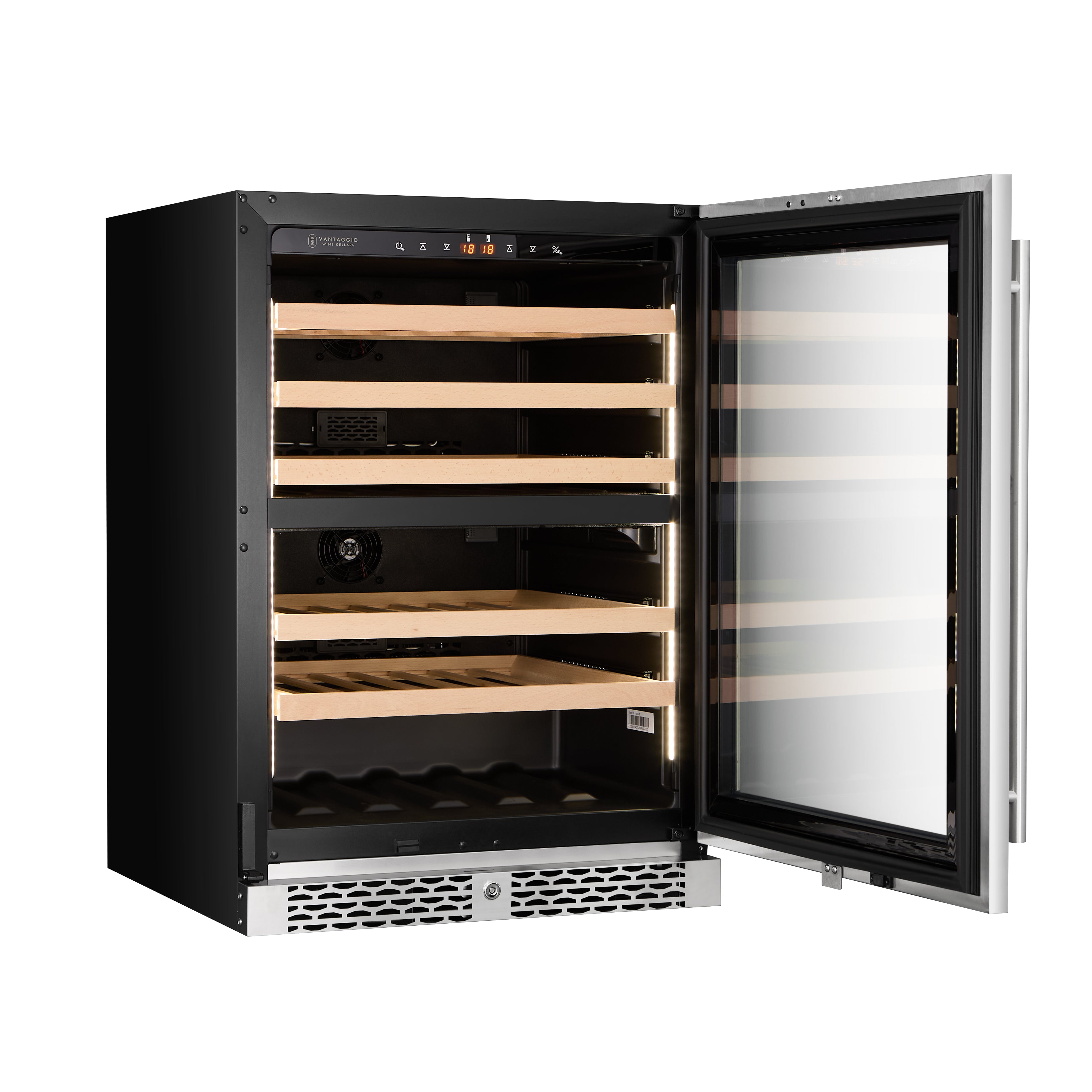 Vantaggio Wine Cellars Vantaggio V54 Dual Zone Stainless Steel Wine Cabinet