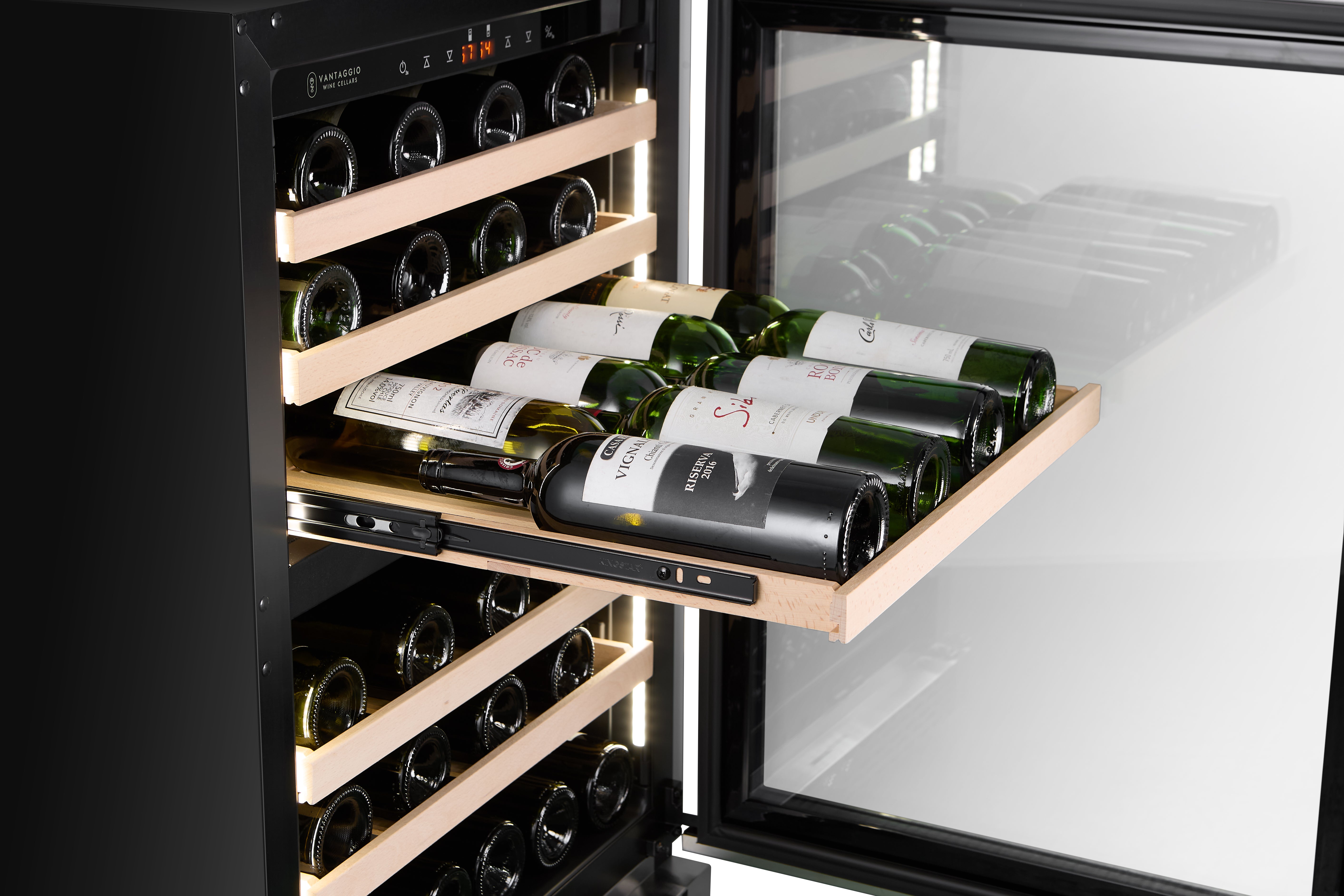 Vantaggio Wine Cellars Vantaggio V54 Dual Zone Stainless Steel Wine Cabinet