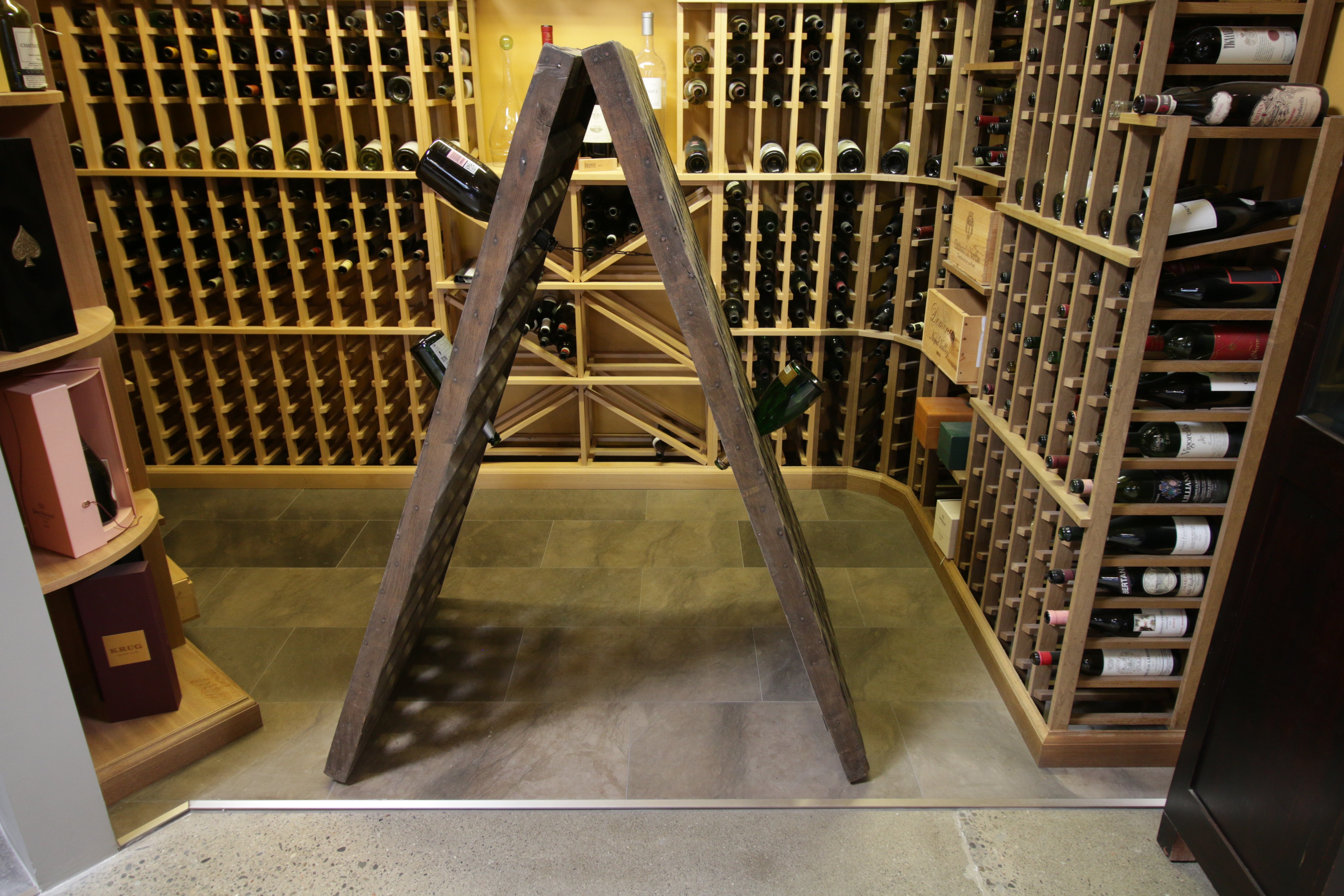 Vintage Patina French Champagne & Wine Riddling Rack (120 Bottles)