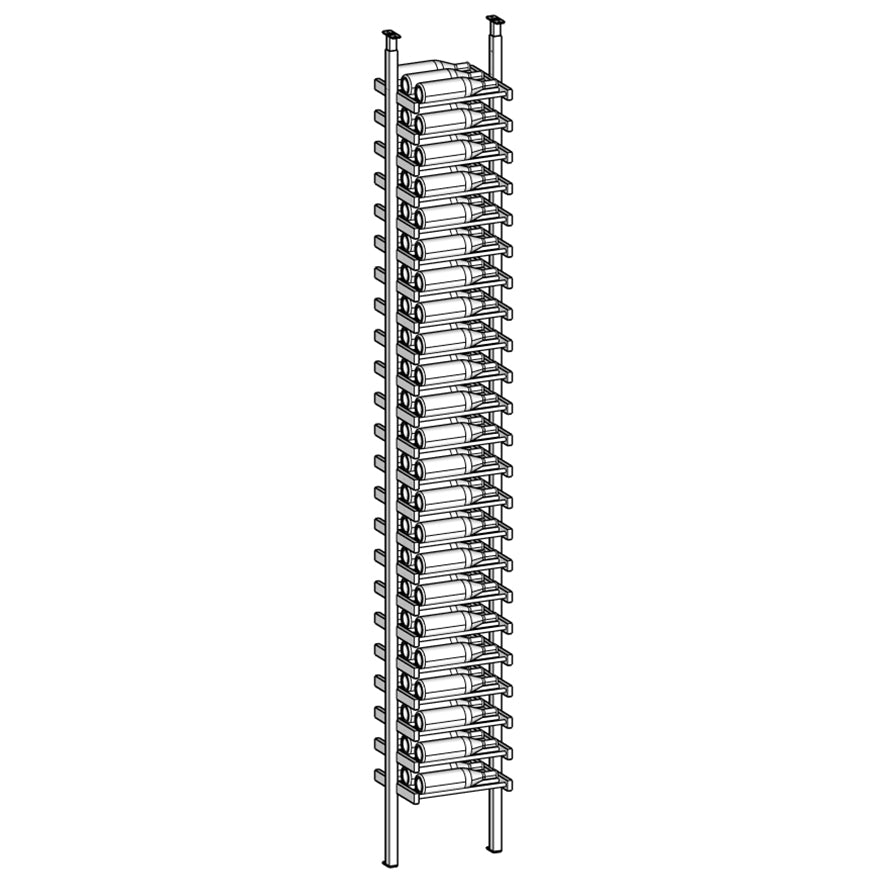 Premier Cru Wine Racks Premier Cru Modern - LableView - Single Wide (17 1/2" Wide) - 3 Bottles Deep