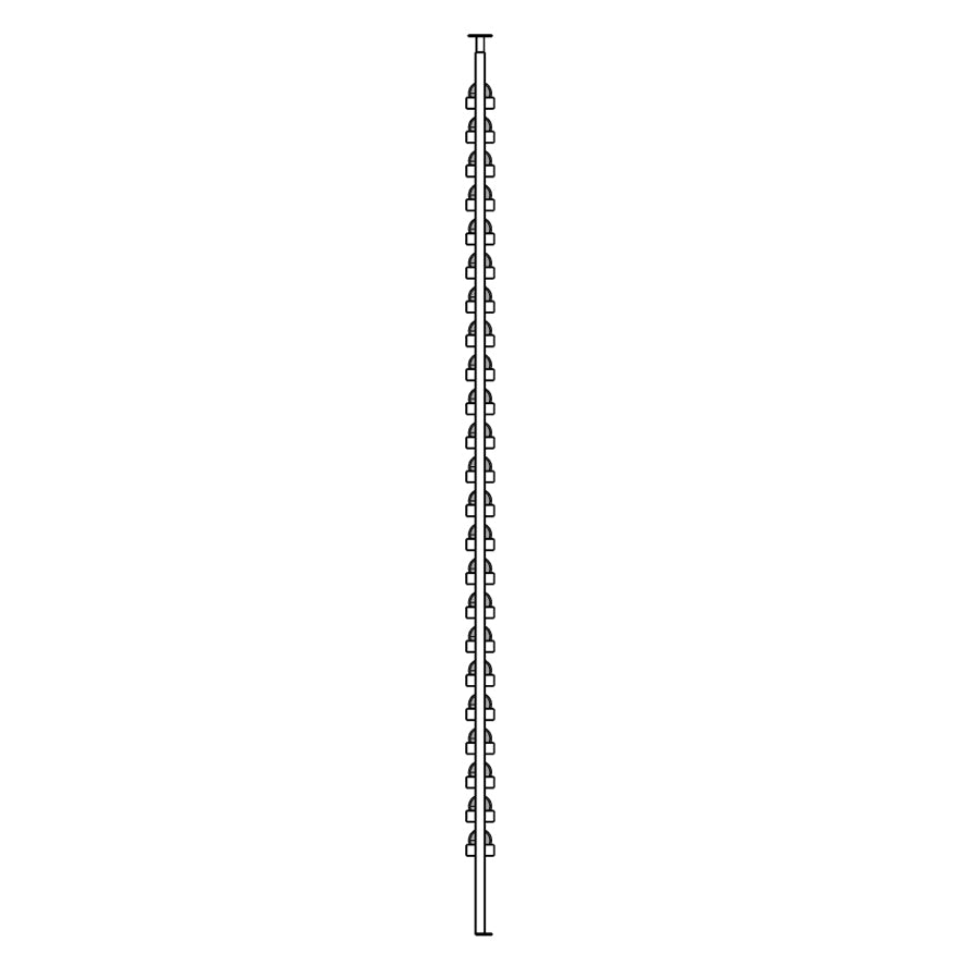 Premier Cru Wine Racks Premier Cru Modern - LableView - Single Double Single (61 1/4" Wide) - 1 Bottle Deep