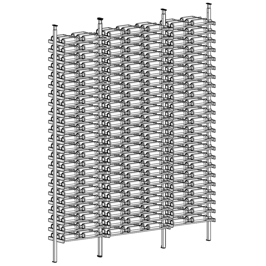 Premier Cru Wine Racks Premier Cru Modern - LableView - Double Triple Double (97 1/4" Wide) - 3 Bottles Deep