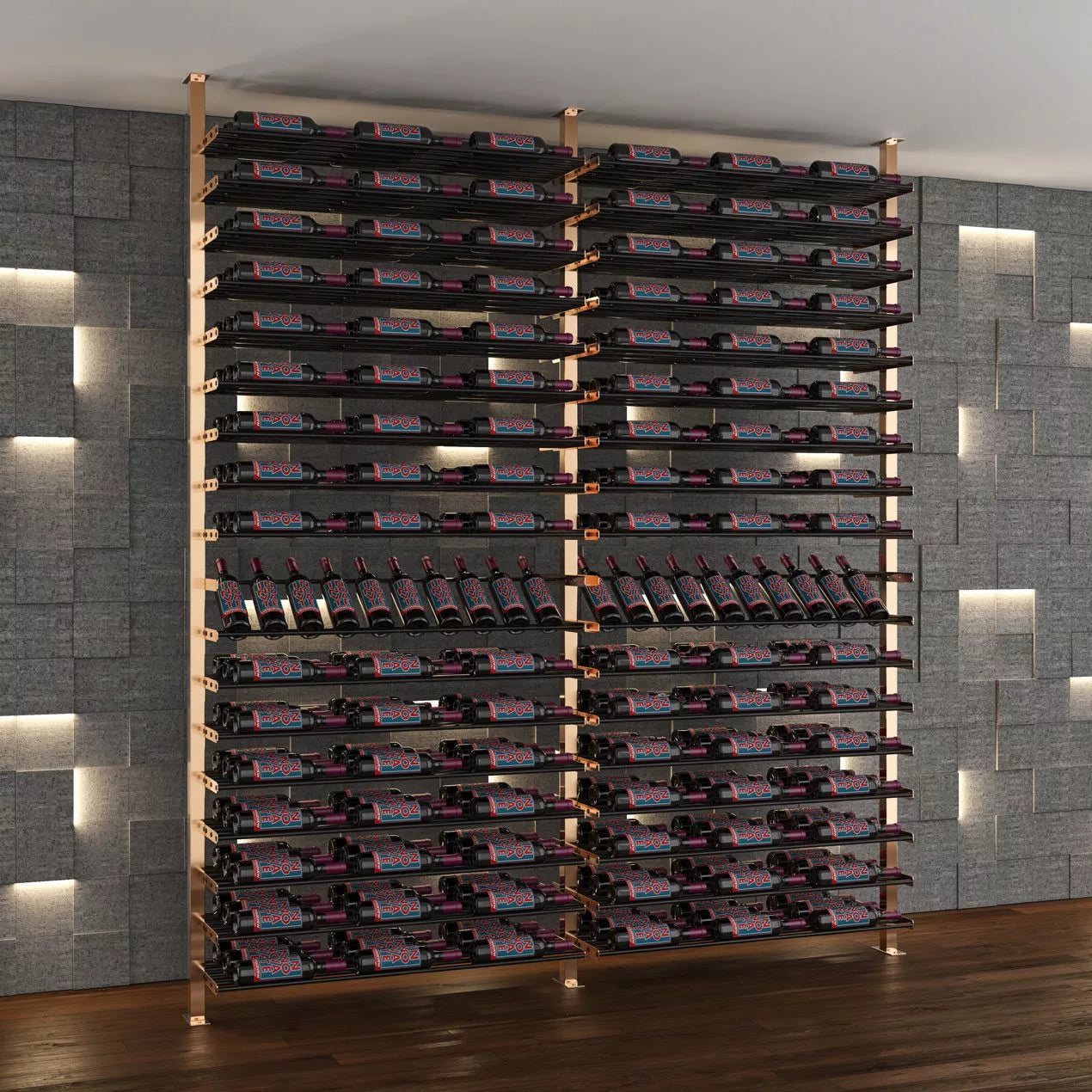 Evolution Low Profile Post Kit 10 3C (ultra slim floor-to-ceiling wine rack system)