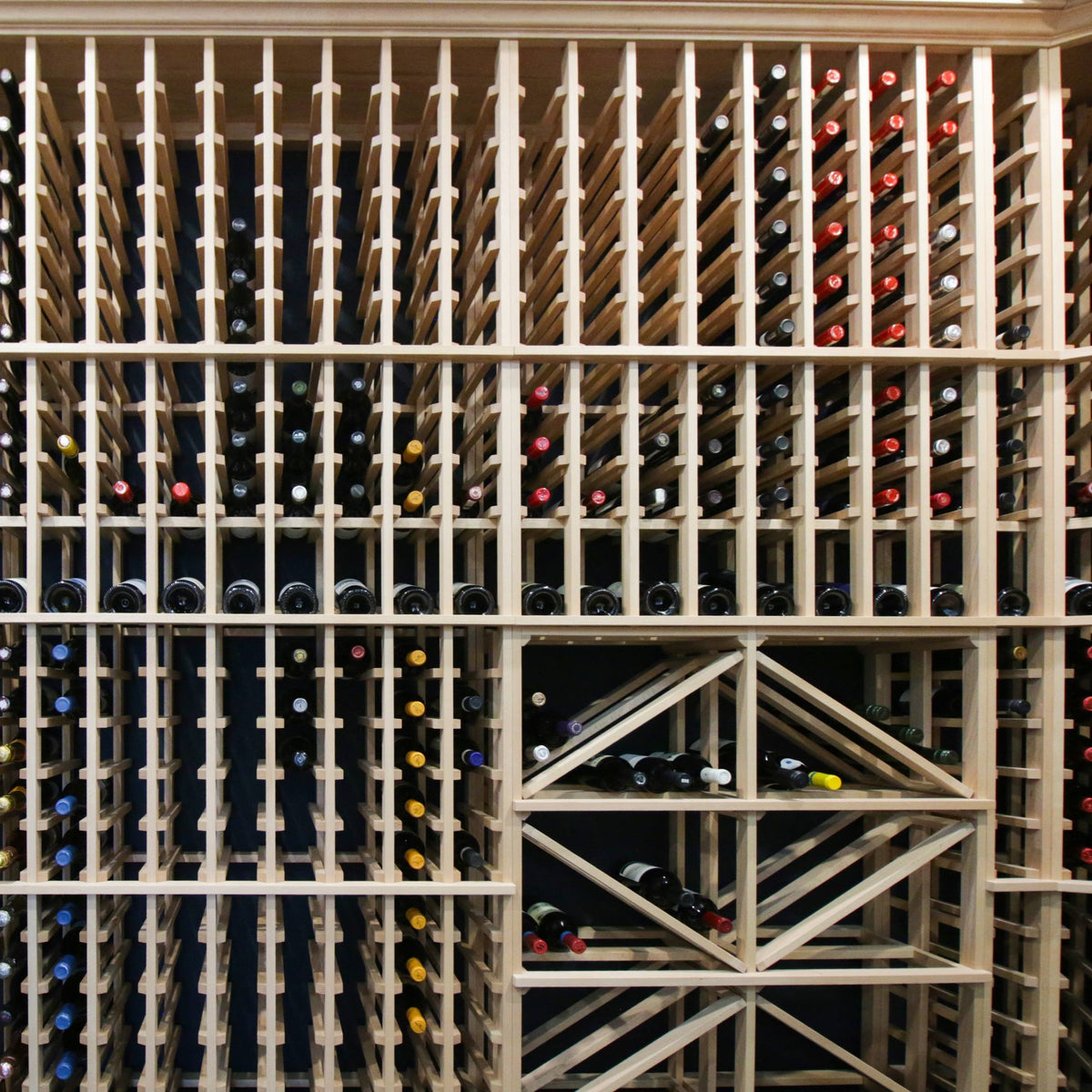 Wood Racking Case Full Height Wood Case - Premier Cru Premium Wooden Racking