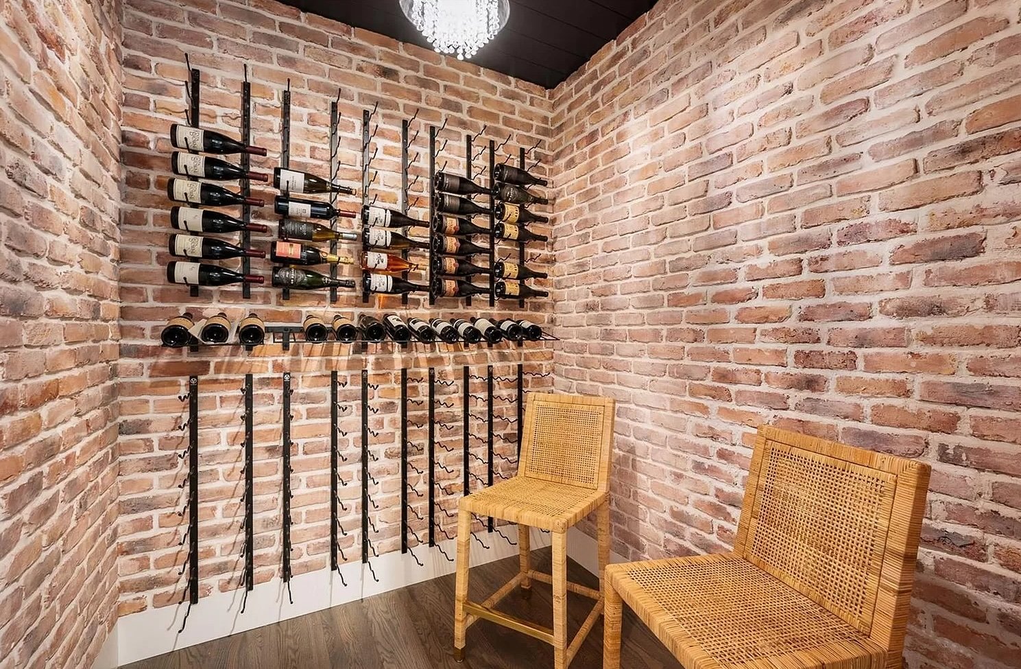 W Series Wine Rack 3 (wall mounted metal bottle storage)