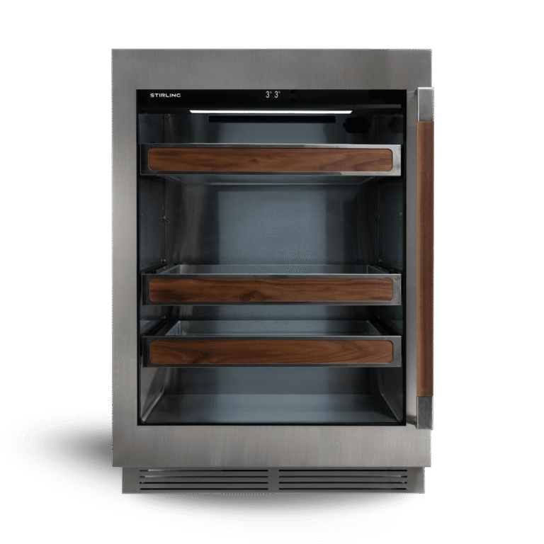 24″ Single Zone Stainless Steel Beverage Cooler: Wood Package