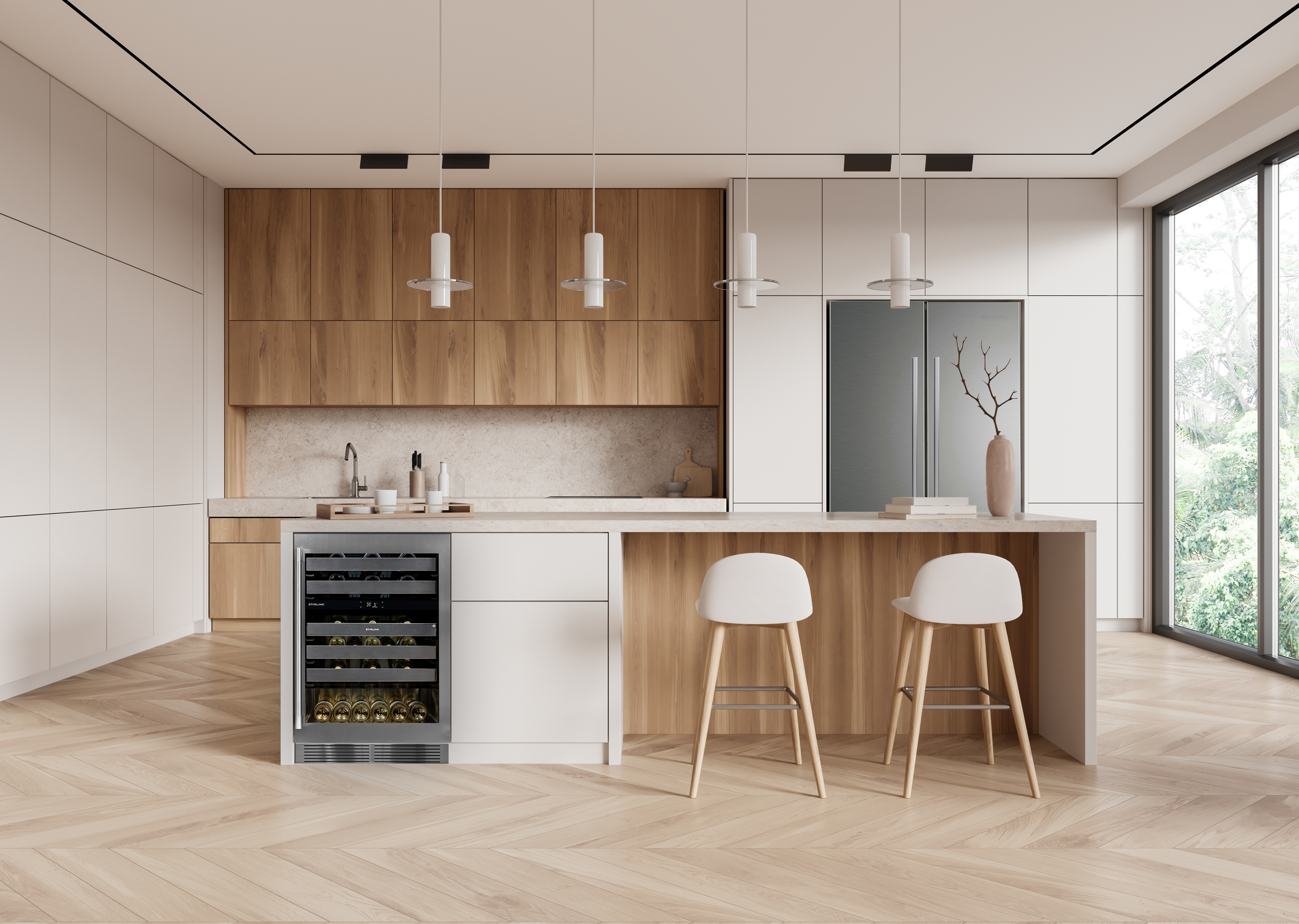 S4-D200SS/PANR : cave à vin double zone 24" - fabriquée au Canada