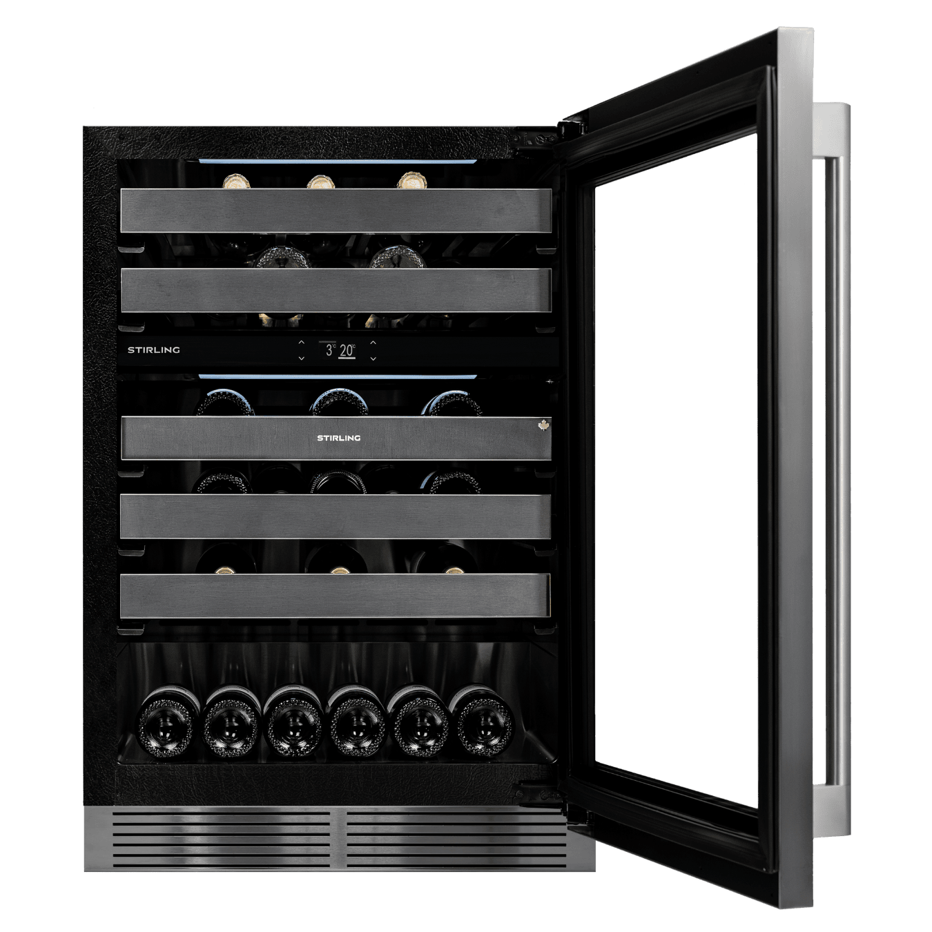 S4-D200SS/PANR : cave à vin double zone 24" - fabriquée au Canada