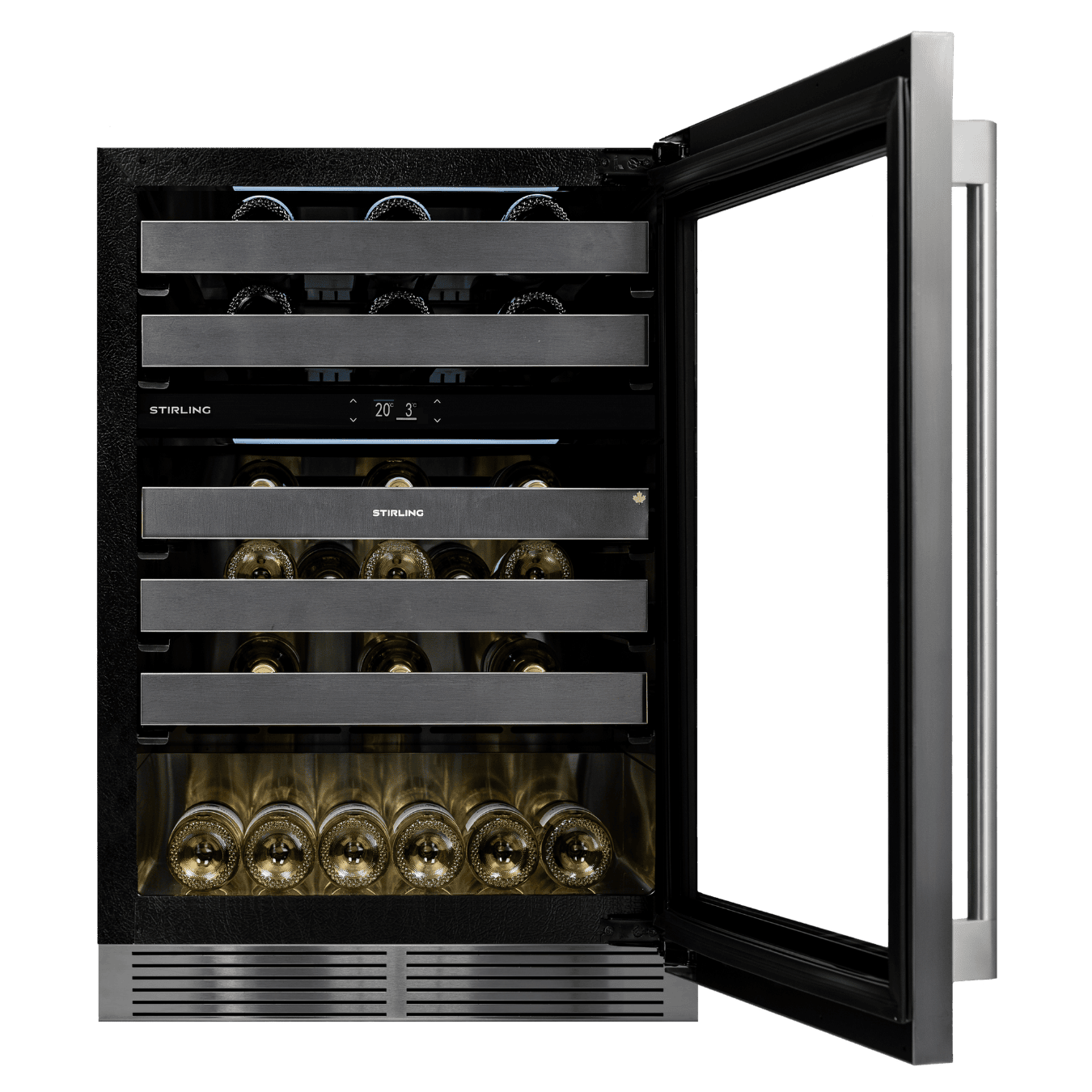 S4-D200SS/PANR : cave à vin double zone 24" - fabriquée au Canada