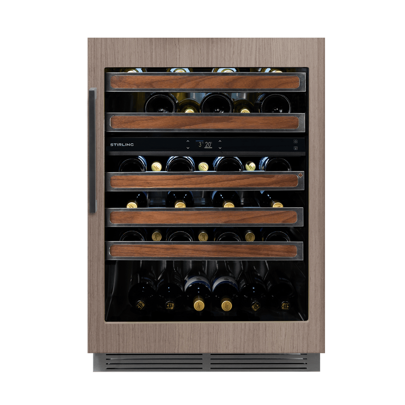 24″ Dual Zone Stainless Steel Wine Cooler: Wood Package
