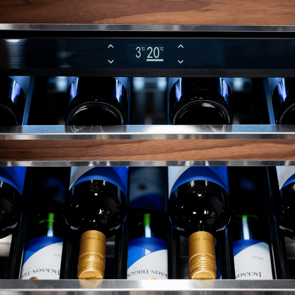 S4-D225SS/PANR: Cellier à vin à double zone - Fabriqué au Canada