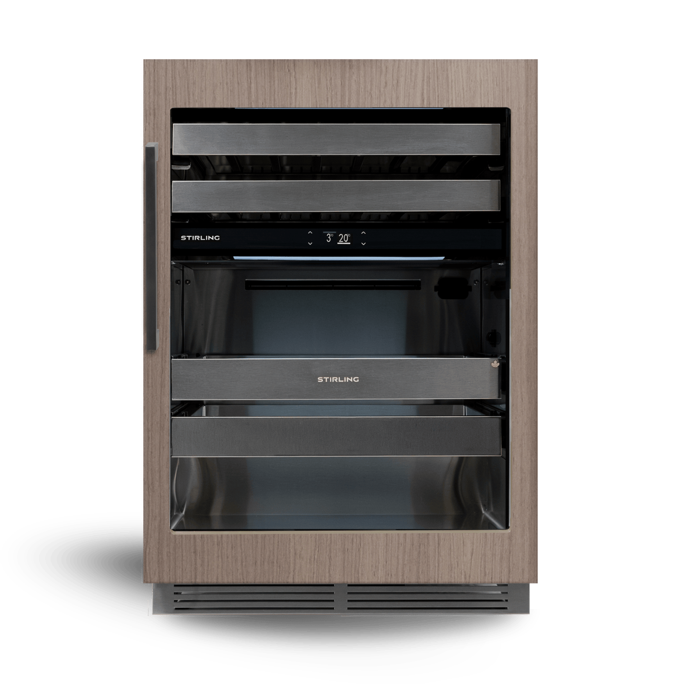 24″ Dual Zone Stainless Steel Wine & Beverage Cooler: Stainless Package