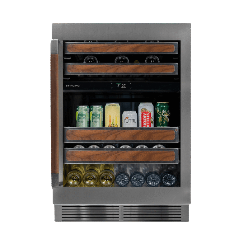 S4-D275SS/PANR: Cave à vin double zone en acier inoxydable 24″ - Fabriquée au Canada