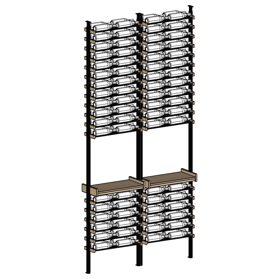 Premier Cru Wine Racks Premier Cru Modern - Savour - Double Double (57 1/4" Wide) - 2 Bottles Deep
