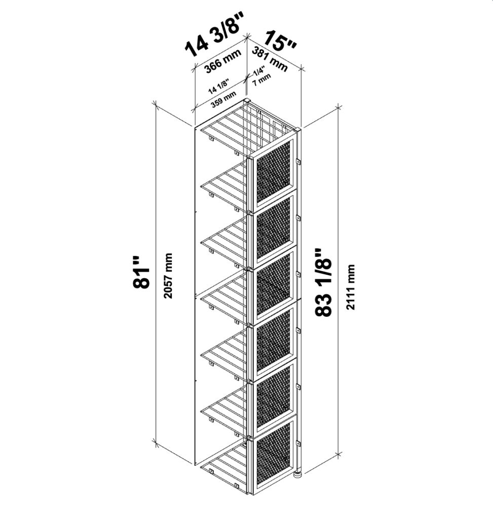 Tall Single Wide Wine Locker