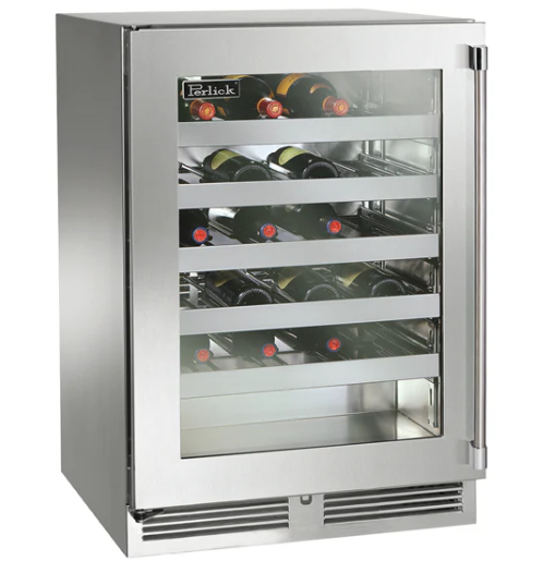 Perlick Signature 24 Wine Reserve with Solid Stainless Steel Door"