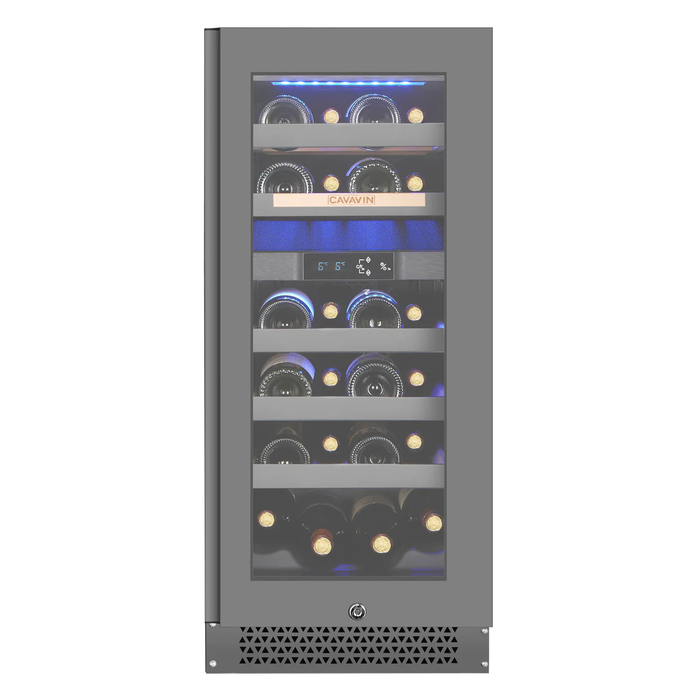Cavavin Cavavin Vinoa 24 Bottle Dual Zone Wine Cellar Grey Glass Door