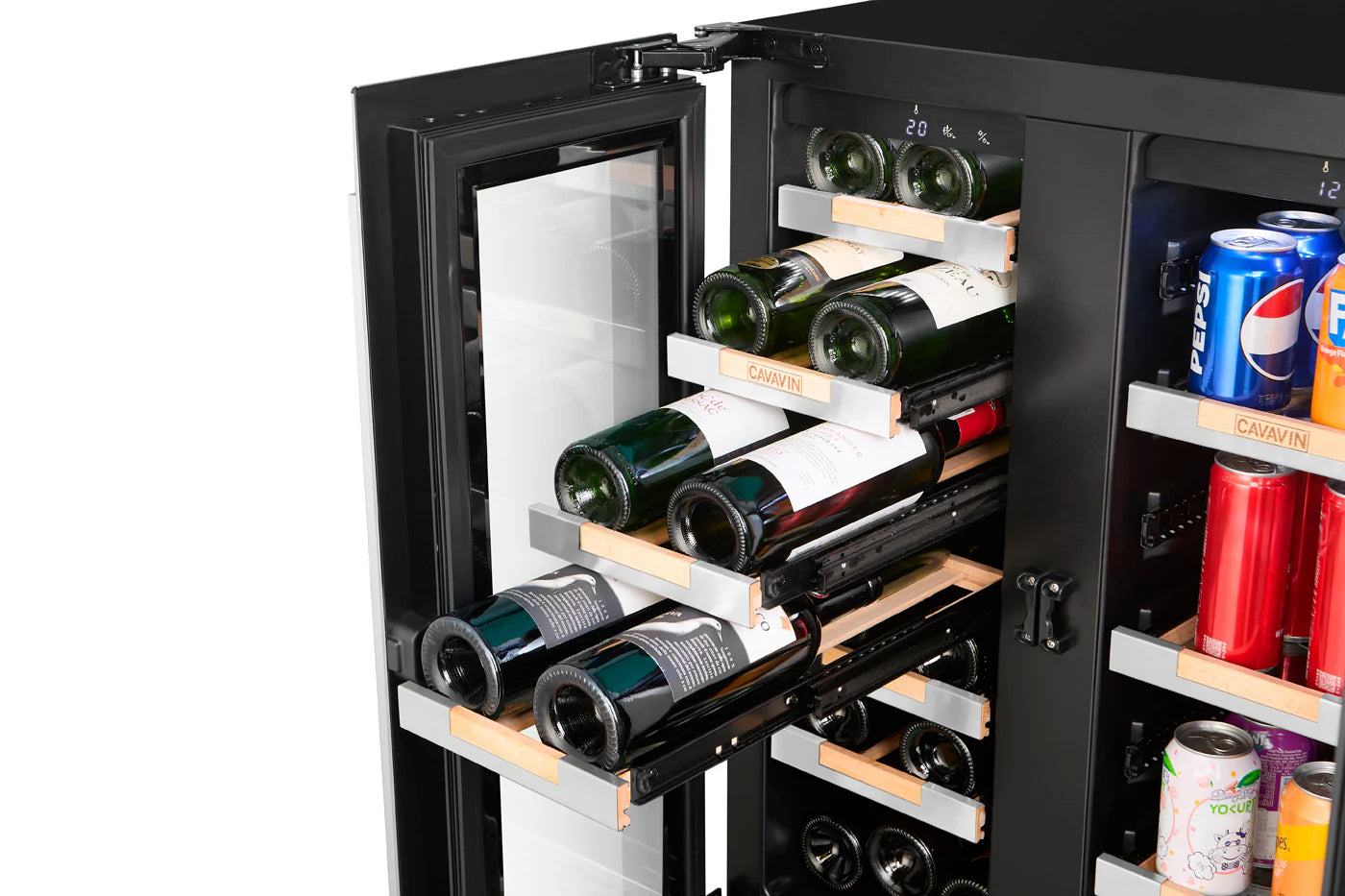 Cavavin Cavavin Vinoa 21 Bottle + 46 Can Dual Zone Wine and Beverage Center - French Doors