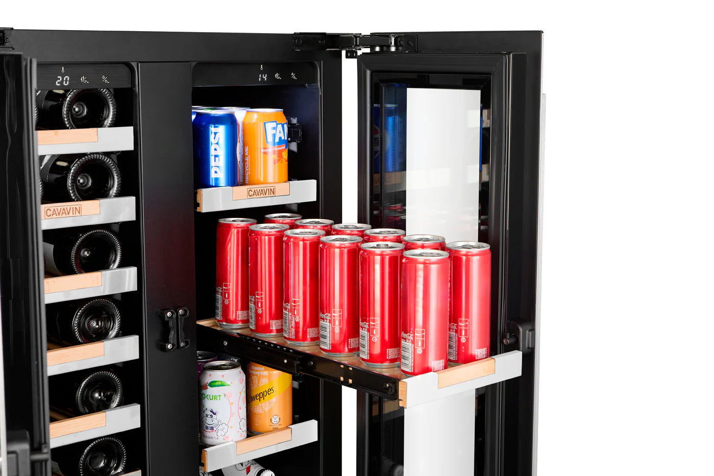 Cavavin Cavavin Vinoa 21 Bottle + 46 Can Dual Zone Wine and Beverage Center - French Doors