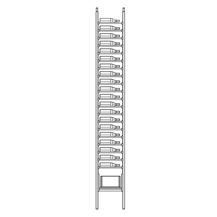 Premier Cru Wine Racks Premier Cru Modern - VinoCase - Single Wide (17 1/2" Wide) - 3 Bottles Deep
