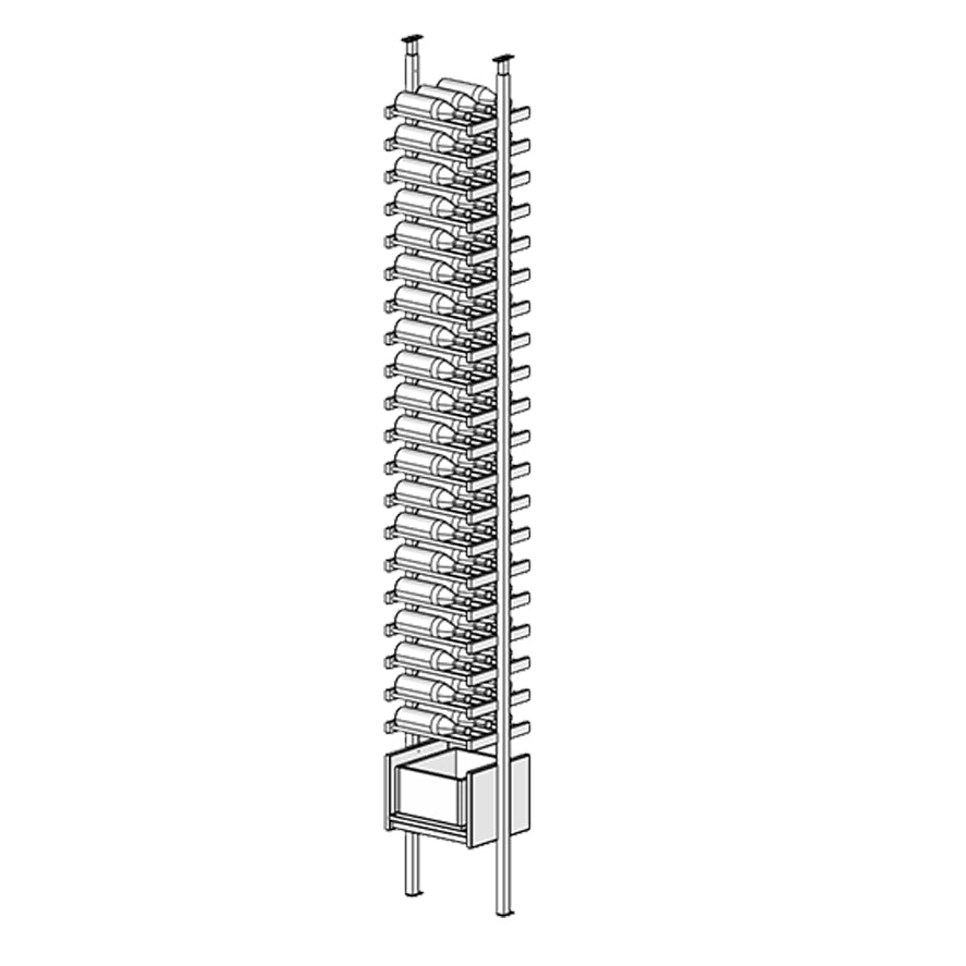 Premier Cru Wine Racks Premier Cru Modern - VinoCase - Single Wide (17 1/2" Wide) - 3 Bottles Deep