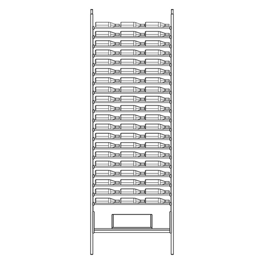 Premier Cru Wine Racks Premier Cru Modern - VinoCase - Triple Wide (41 1/2" Wide) - 2 Bottles Deep