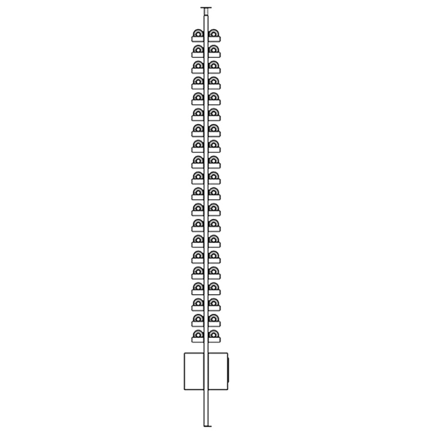 Premier Cru Wine Racks Premier Cru Modern - VinoCase - Single Double Single (61 1/4" Wide) - 2 Bottles Deep