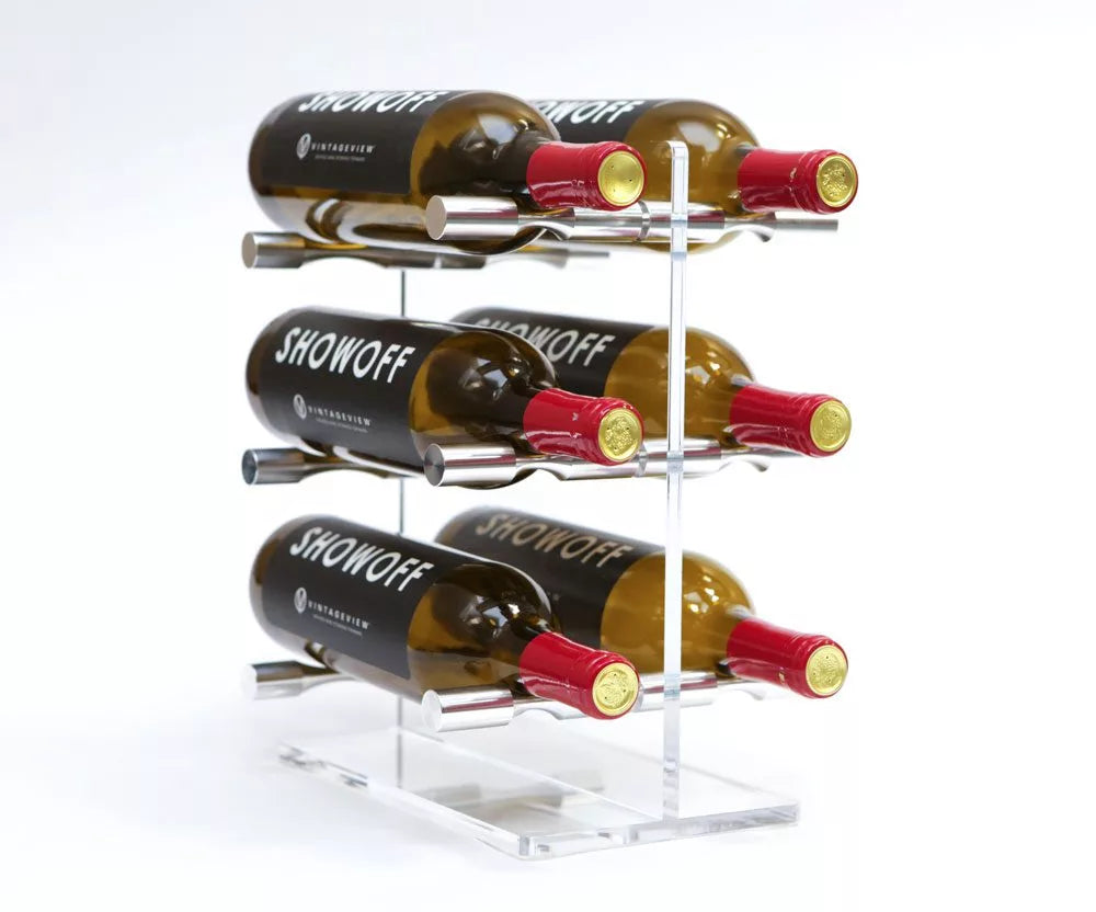 VintageView Vino Series Mini (metal and acrylic table top wine rack)