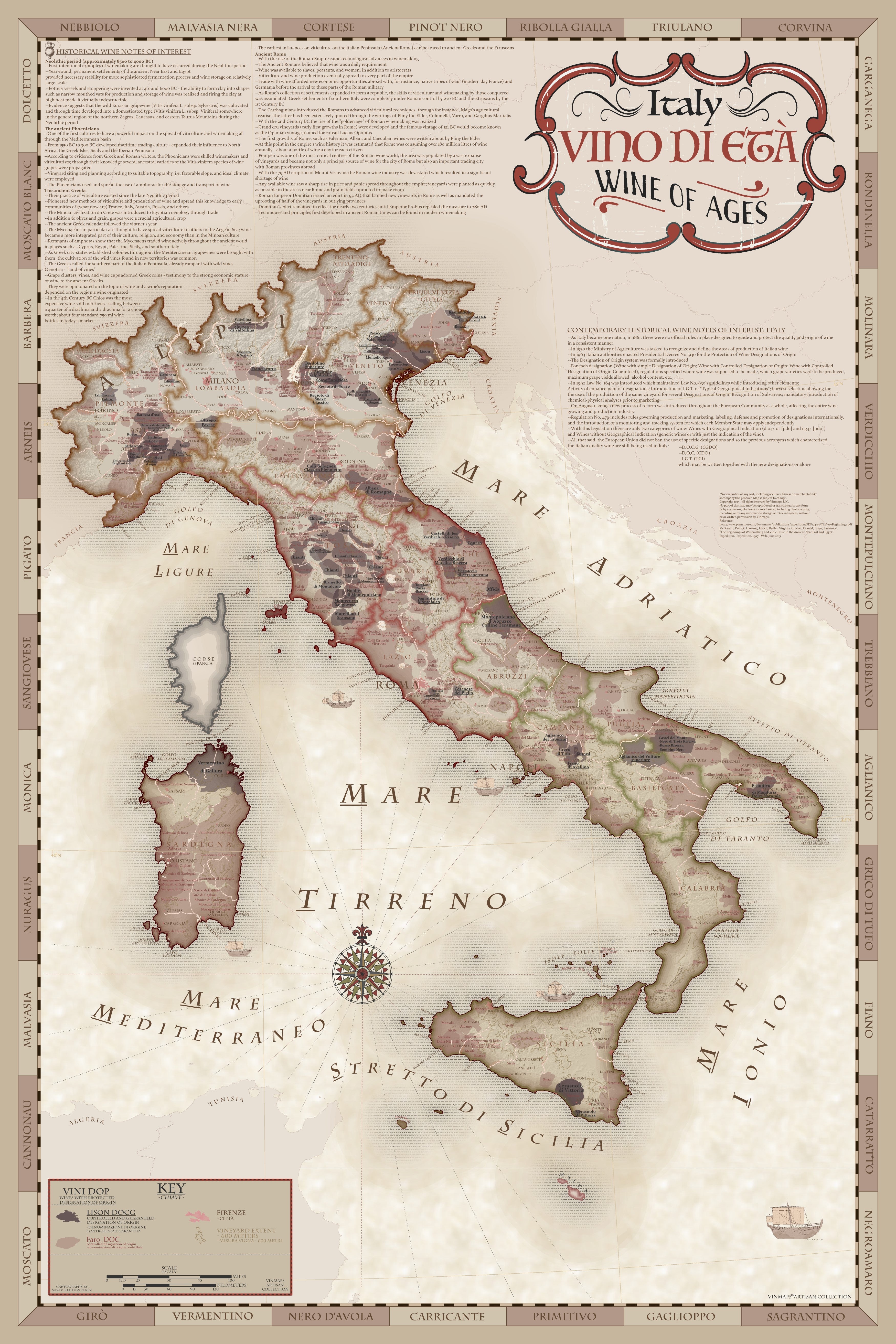 Italy Wine of Ages Map