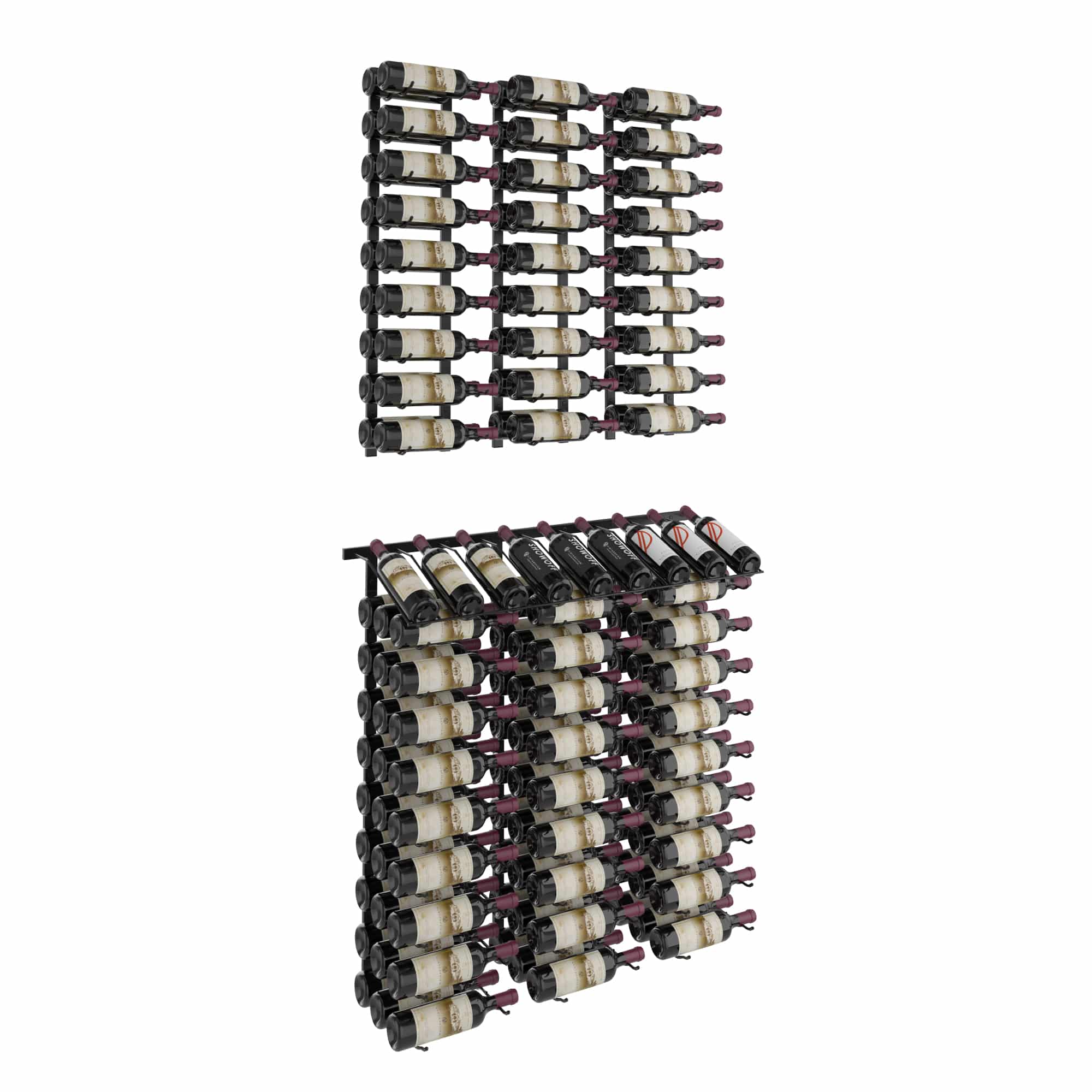 W Series Presentation Row Display (wall mounted metal wine rack kit)