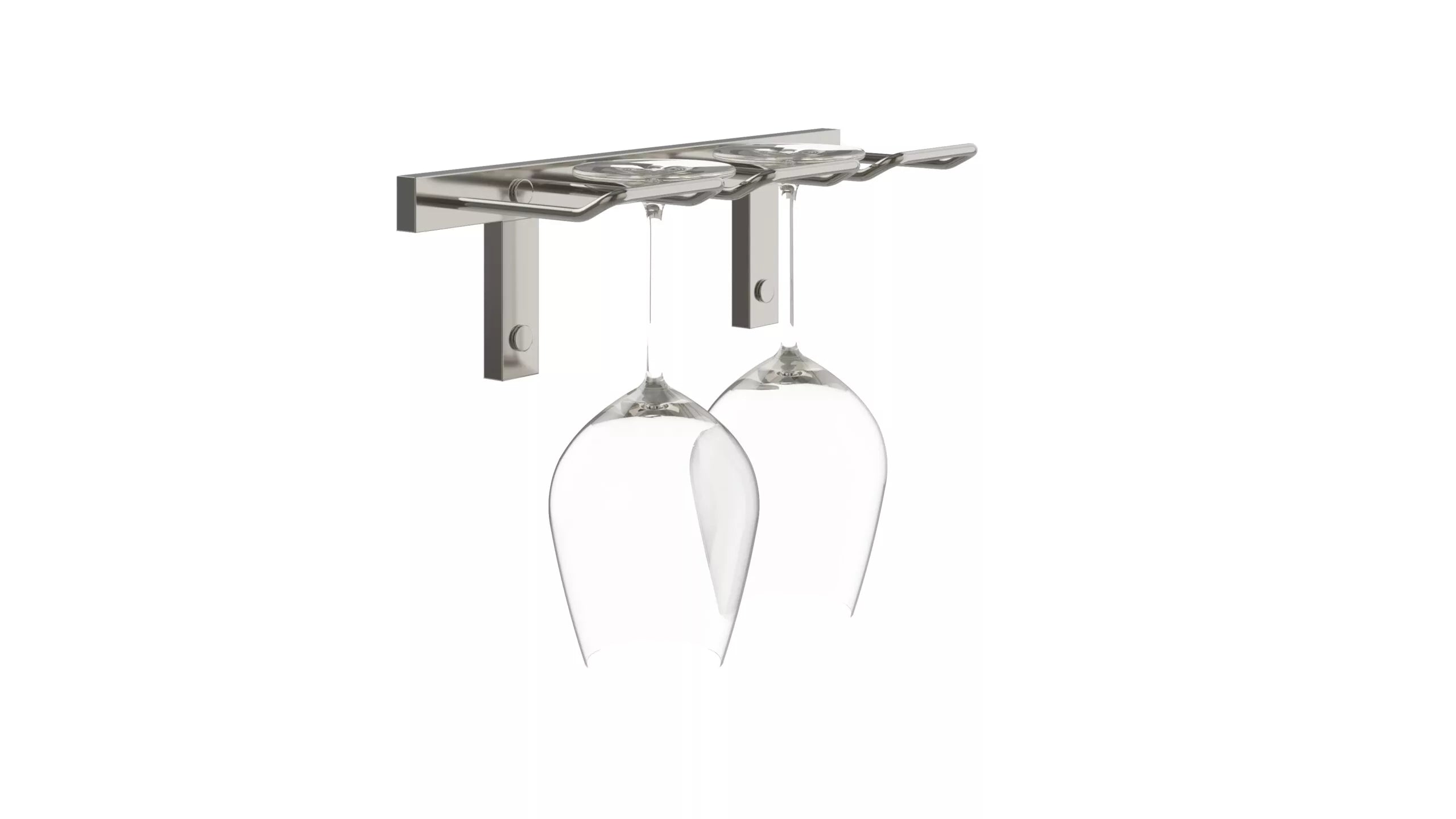 W Series Stemware Rack (metal wall mounted wine glass storage)