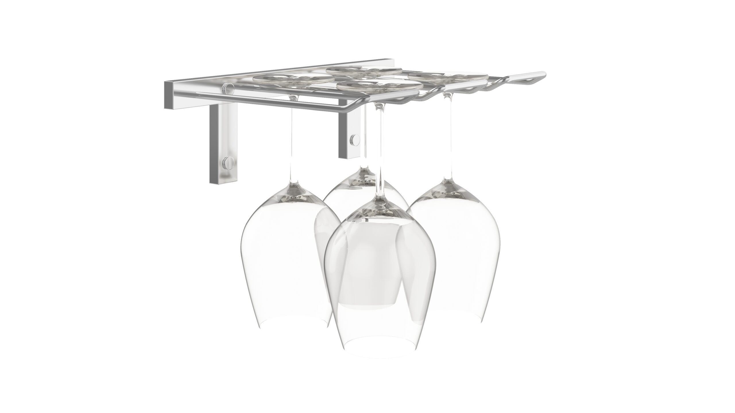 W Series Stemware Rack (metal wall mounted wine glass storage)