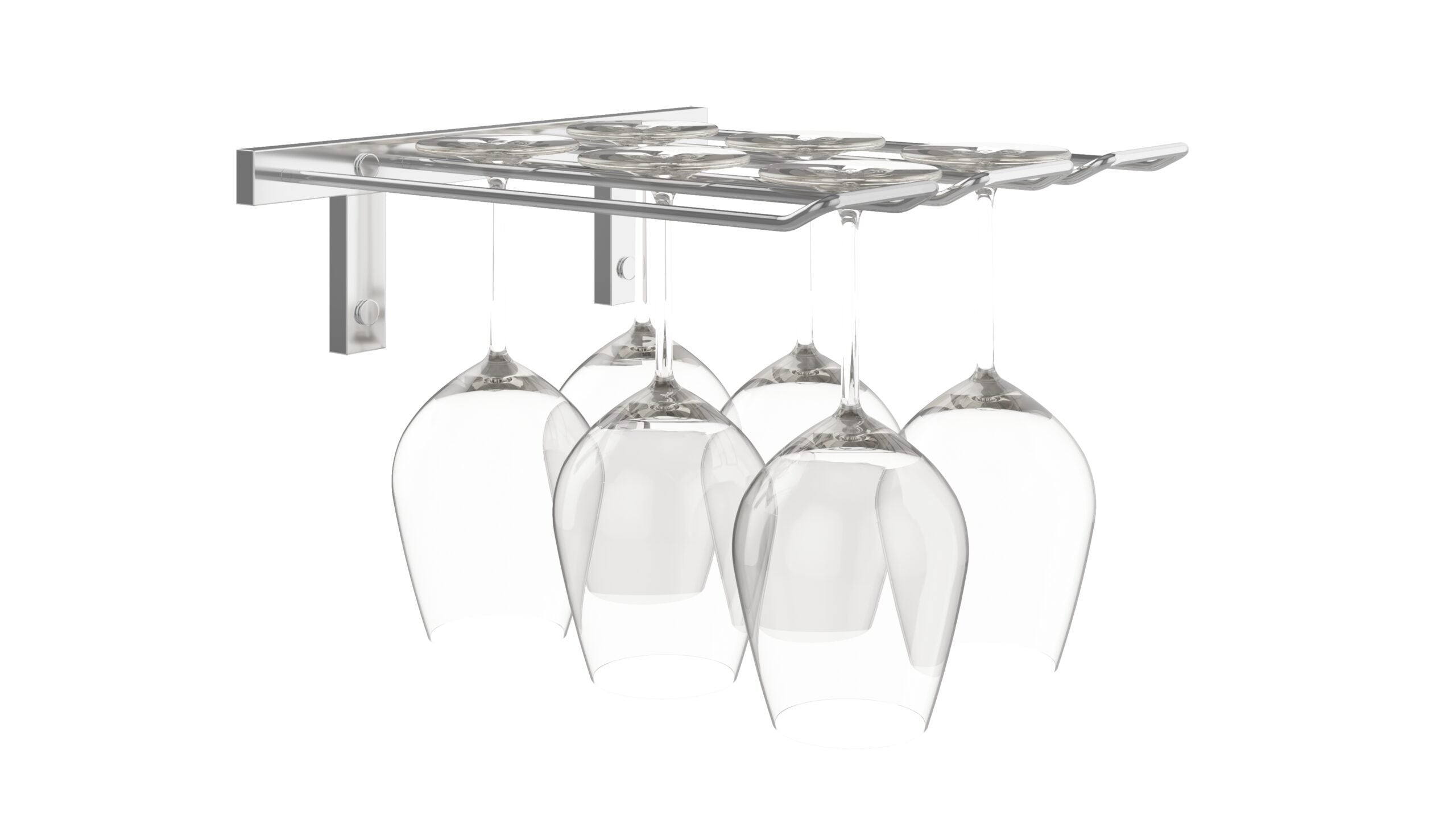 W Series Stemware Rack (metal wall mounted wine glass storage)